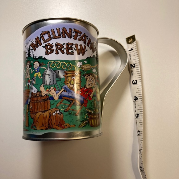 Berk Mountain Brewery Hillbilly Tin Cup Moonshine Arkansas Beer Graphics Vintage - Picture 6 of 6